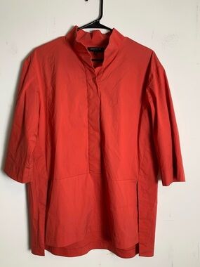 Lafayette 148 New York Coral-Red Blouse